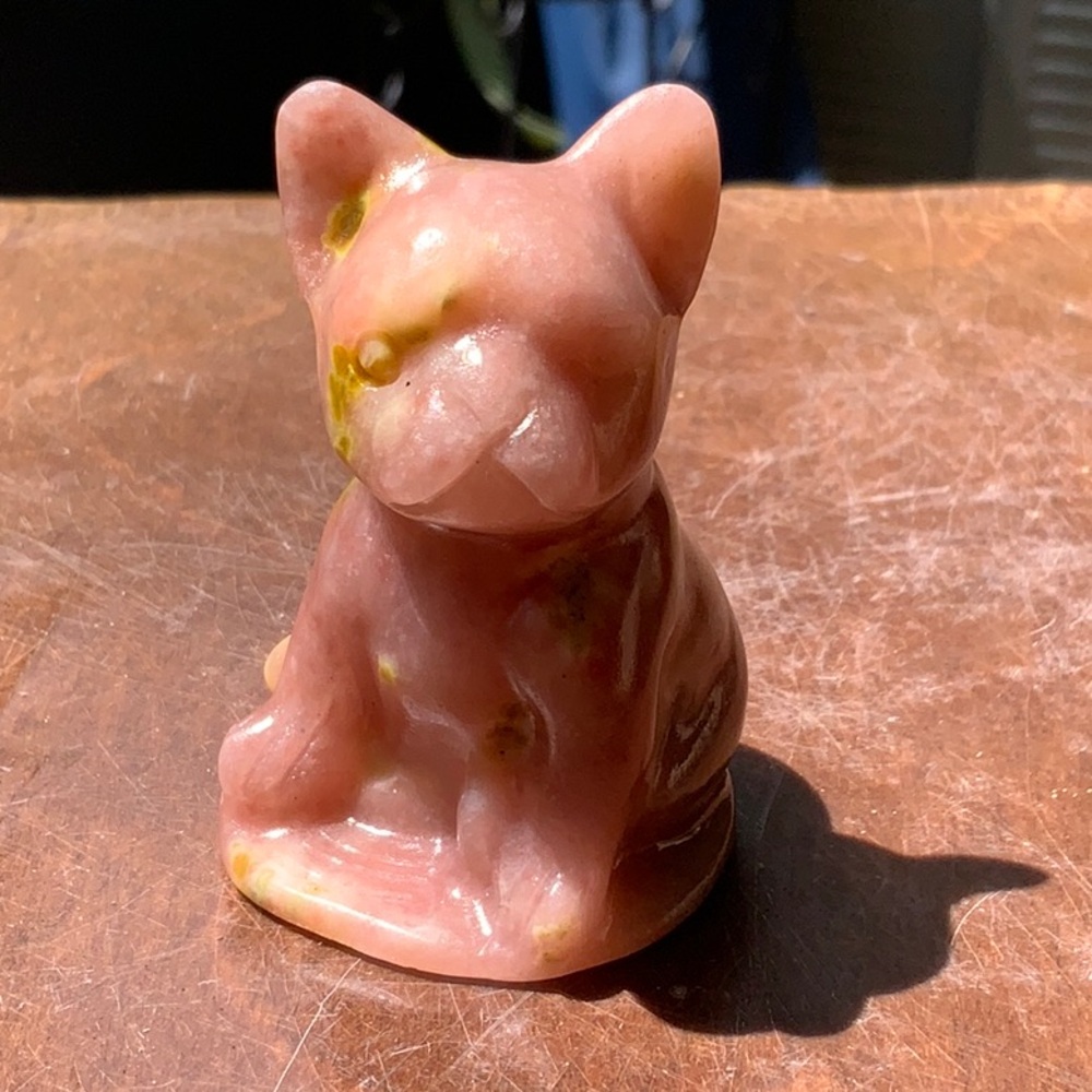 COPY - TOURMALINE HAND CARVED DOG